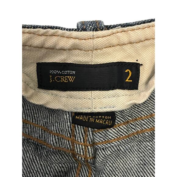 J. Crew Womens Size 2 Front Slit Mini Denim Jeans Skirt 27" Waist x 17" Long - Picture 9 of 16